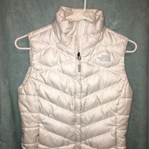 White NorthFace XS Waterproof Vest